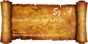 Szerényi Adrián névjegykártya